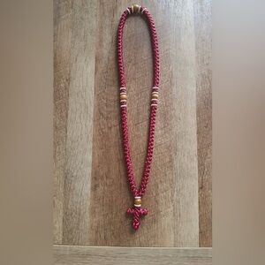 Handcrafted Red Beaded Necklace